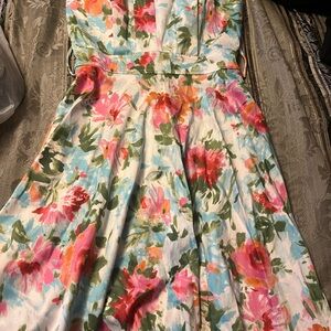 Floral Strapless Dress